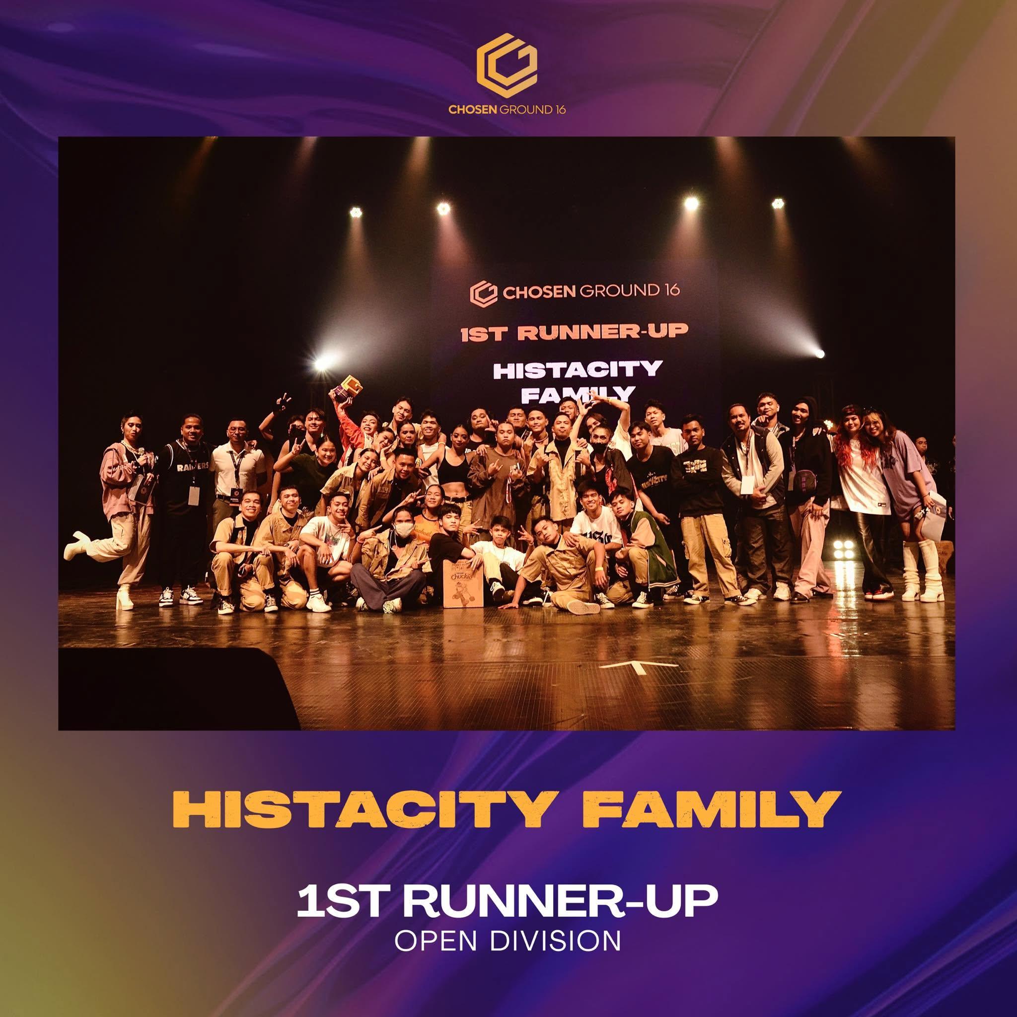 Histacity Family — 1st Runner-Up, Chosen Ground 16 Open Division