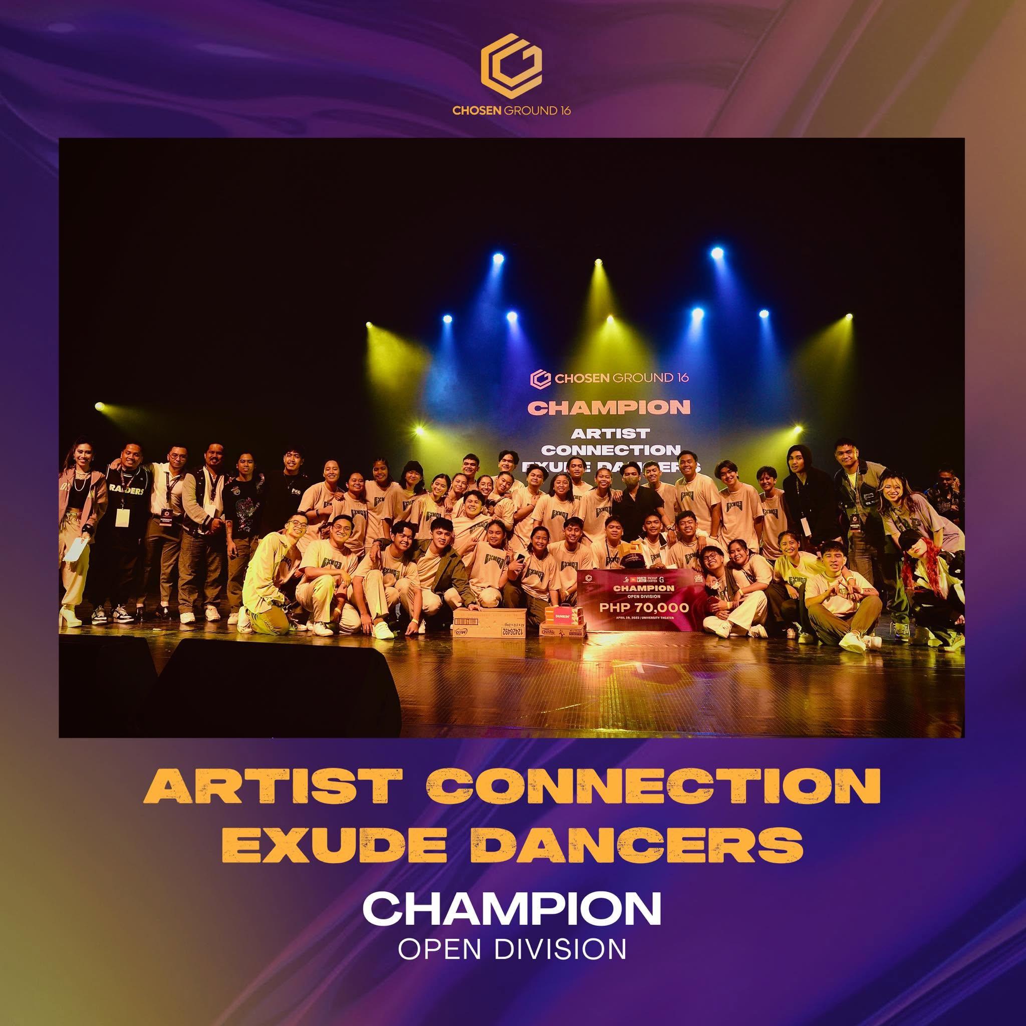 Artist Connection Exude Dancers — Champion, Chosen Ground 16 Open Division