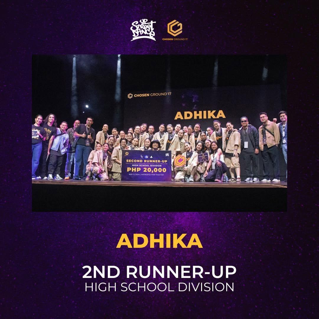 Adhika — 2nd Runner-Up, Chosen Ground 17 High School Division