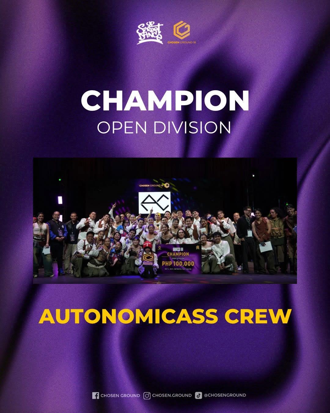 Autonomicass Crew — Champion, Chosen Ground 18 Open Division